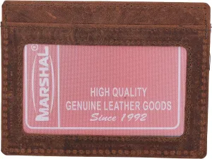 Rfid Vintage Leather Front Pocket Wallet Slim Minimalist Secure Thin Credit Card Holder (Brown) Trending Now Offer