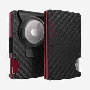 003 Airtag Money Clip Wallet (Stealth Black/Volcano Red) Today Only Offer MustHave Items