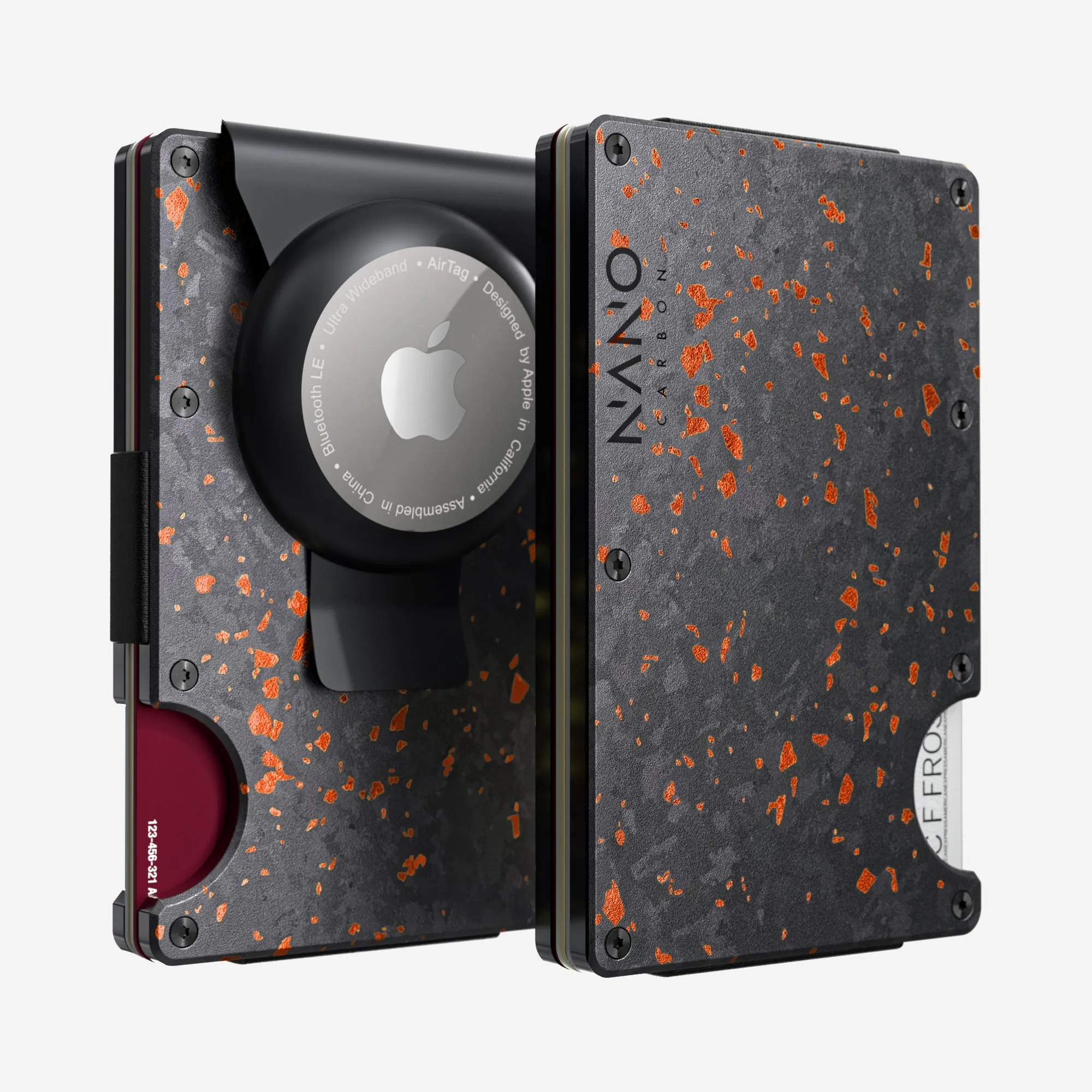Airtag Money Clip Wallet (Nero/Arancione) Special Surprise Sale