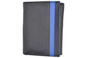 Dont Miss This Steal Flash Sale Alert Men'S Genuine Soft Leather Rfid Trifold Wallet 2 Id Windows & Credit Card Holder Black