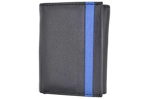 Dont Miss This Steal Flash Sale Alert Men'S Genuine Soft Leather Rfid Trifold Wallet 2 Id Windows & Credit Card Holder Black