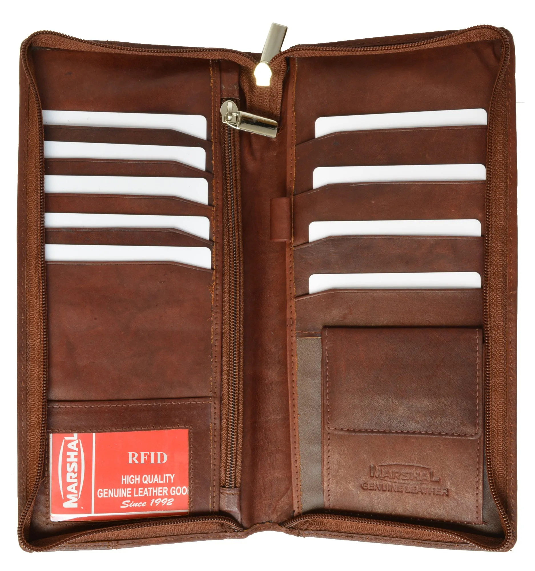 Mega Discount Event Rfid Blocking Travel Wallet & Family Passport Holder Genuine Leather Document Holder & Organizer Protects Your Passports