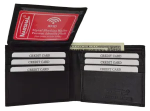 Rfid Blocking Men'S Premium Genuine Leather Flap Up Id Slim Bifold Wallet Rfid P 53 (C) Online Exclusive Savings