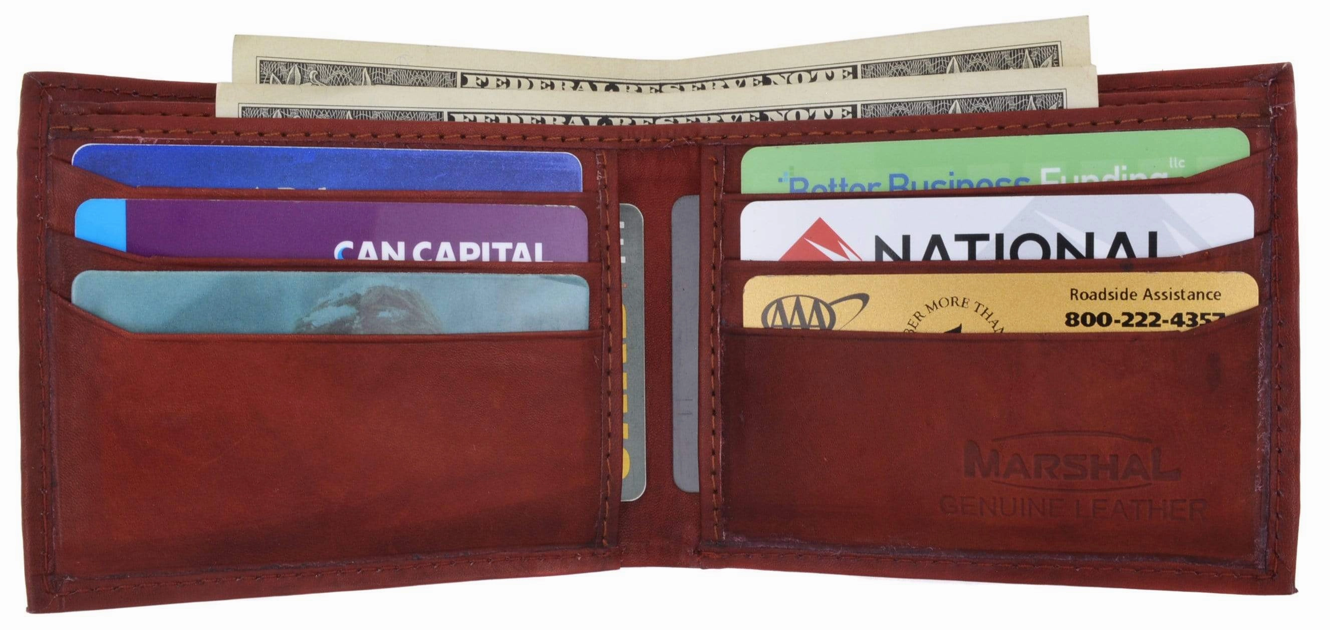 Best Deal Online Mens Simple Classic Genuine Leather Bifold Wallet 58 Cf