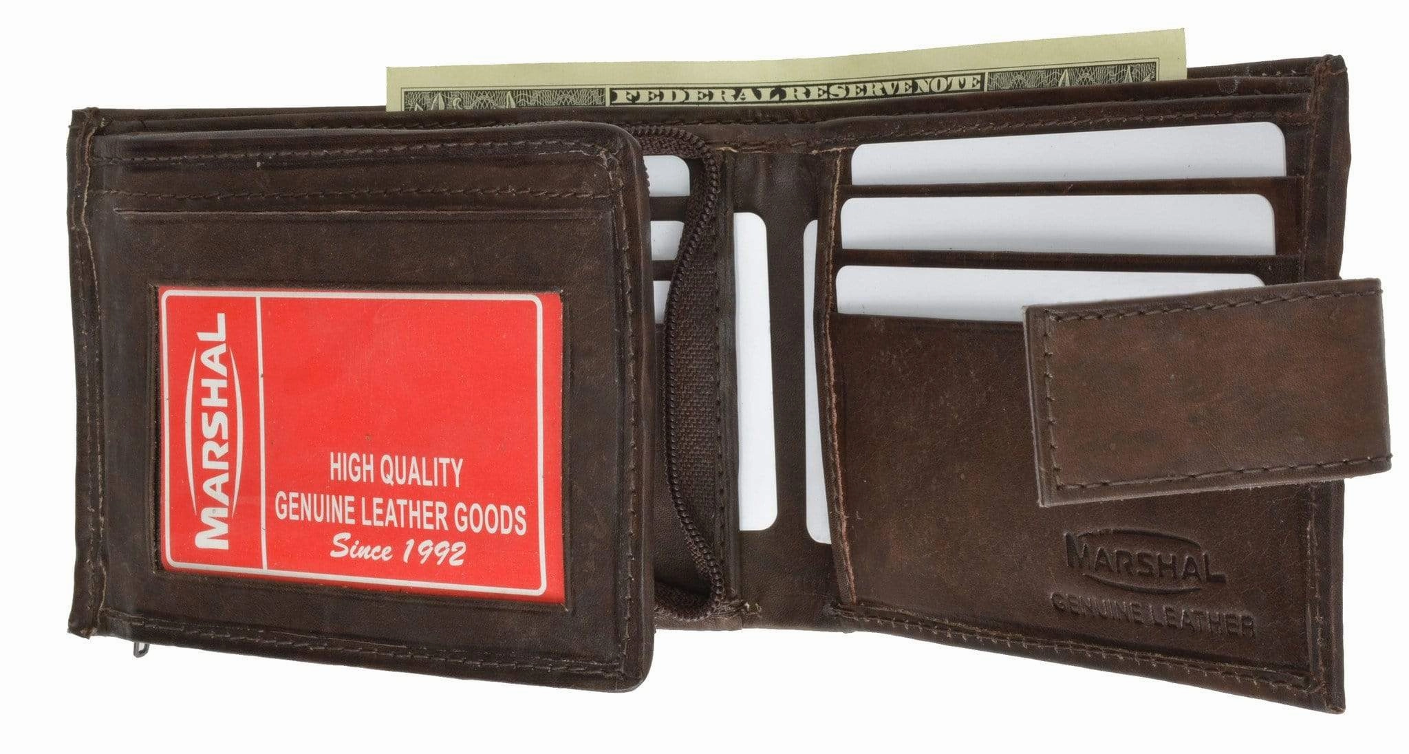 Grab Save Today Hot Sale Today Extra Capacity Genuine Cowhide Leather Bifold Expandable Trifold Wallet 2092 Cf