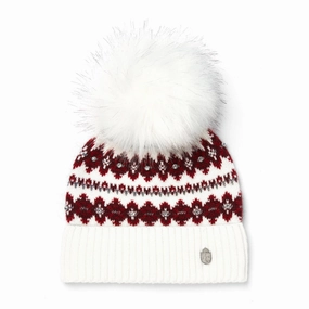 Hot Picks Today Grab It Now Holland Cooper Jennifer Fairisle Ladies Bobble Hat - Natural