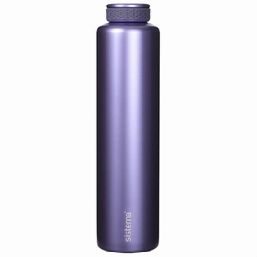 Sistema Stainless Steel Water Bottle 600 Ml Purple Dont Miss Hot Deals