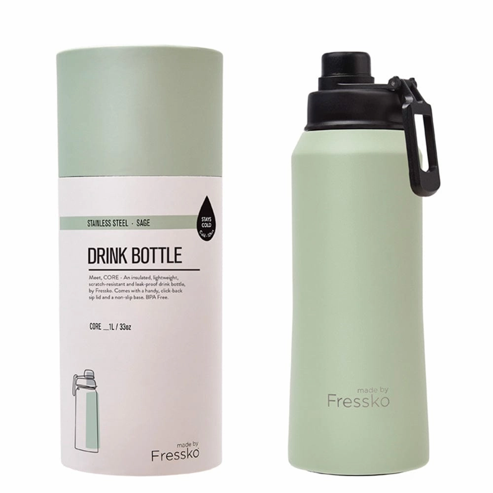 Fressko Insulated Stainless Steel Bottle Core 1L  Sip Lid Limited Time Discount