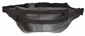 Genuine Leather Belt Bag Slim Fanny Pack Hip Pouch With Zippered Compartments 003 (C) Perfect Gift Offer Grab Todays Deal