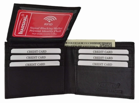 Rfid Blocking Men'S Premium Genuine Leather Flap Up Id Slim Bifold Wallet Rfid P 53 (C) Online Exclusive Savings