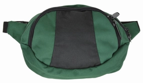 Travel Rounded Nylon Waist Pouch Fanny Pack W/ Adjustable Strap Black Green Flash Deal Alert Hot Pick Deal