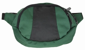 Travel Rounded Nylon Waist Pouch Fanny Pack W/ Adjustable Strap Black Green Flash Deal Alert Hot Pick Deal
