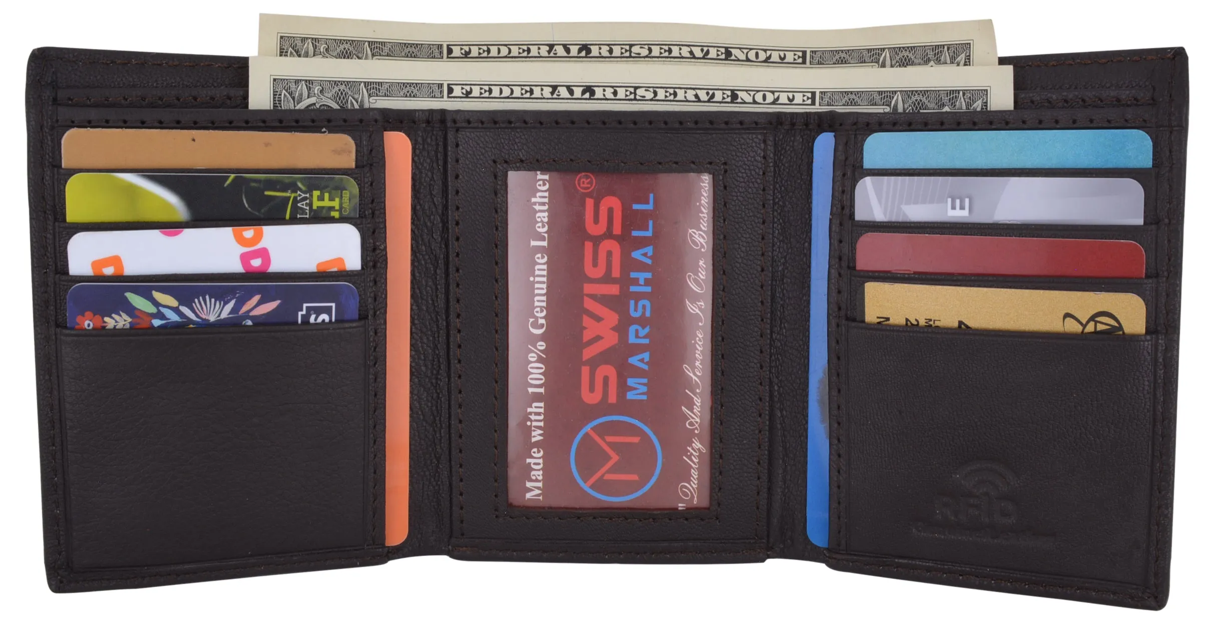 Dont Miss This Steal Men'S Classic Trifold Rfid Security Blocking Slim Credit Card Id Premium Leather Wallet