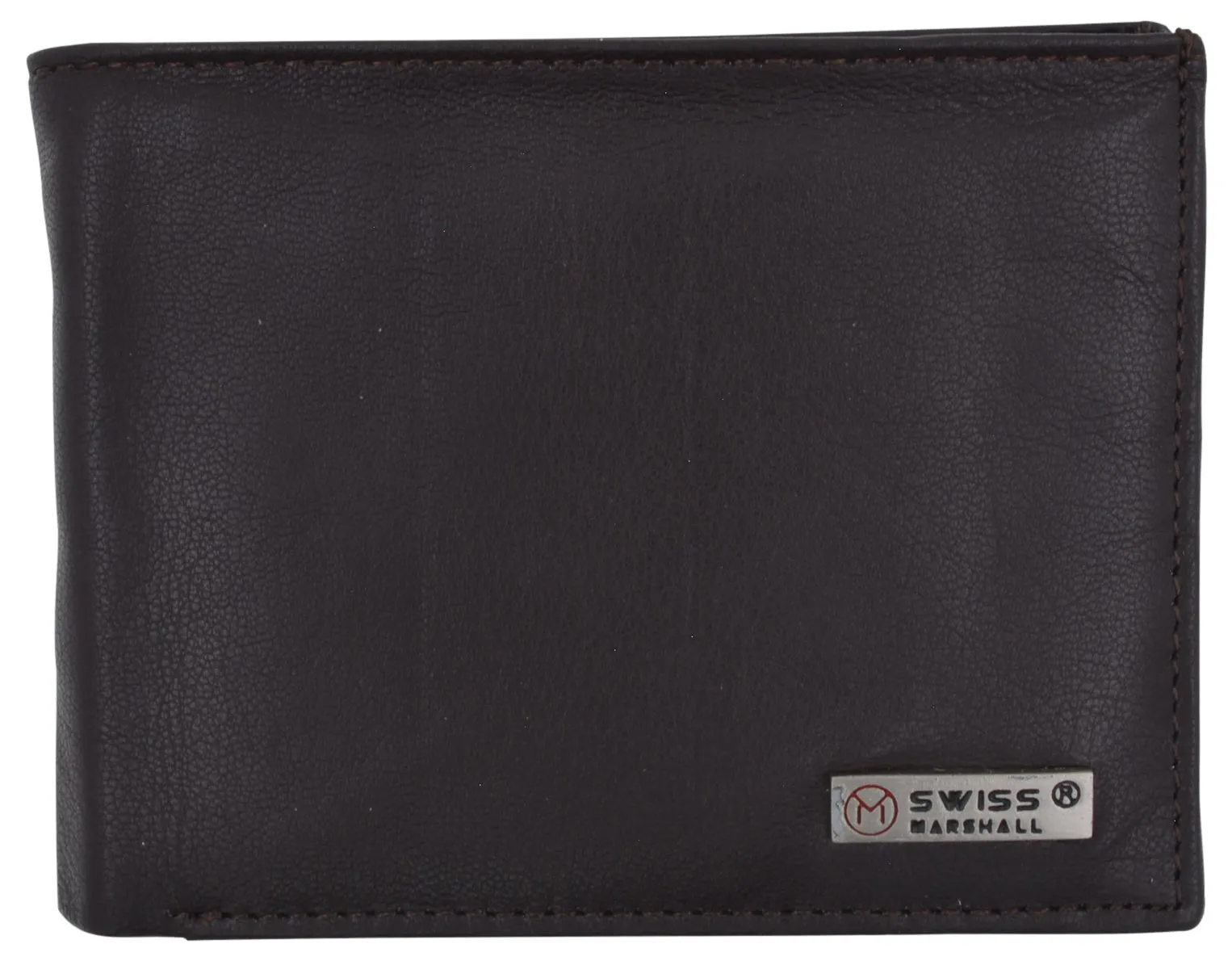 Swiss Marshall Mens Genuine Leather Passcase Bifold Wallet Rfid Safe 2 Id Windows Online Exclusive Deal