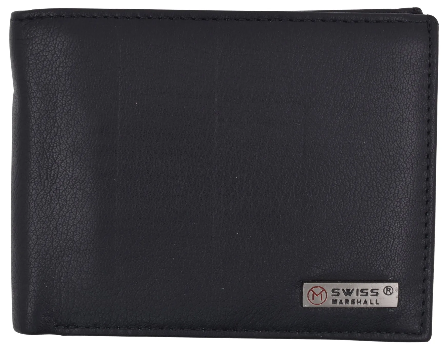 Swiss Marshall Mens Genuine Leather Passcase Bifold Wallet Rfid Safe 2 Id Windows Todays Special Picks Gift Sale Event