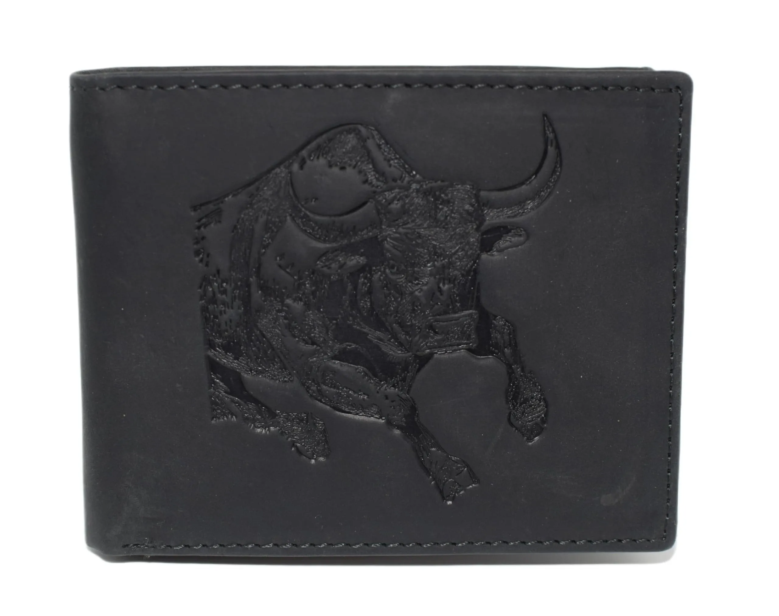 Marshal Men'S Western Rodeo Wallet  Vintage Leather Bifold With Bull Design, Rfid Blocking, And Classic Cowboy Style Hot Deals Today