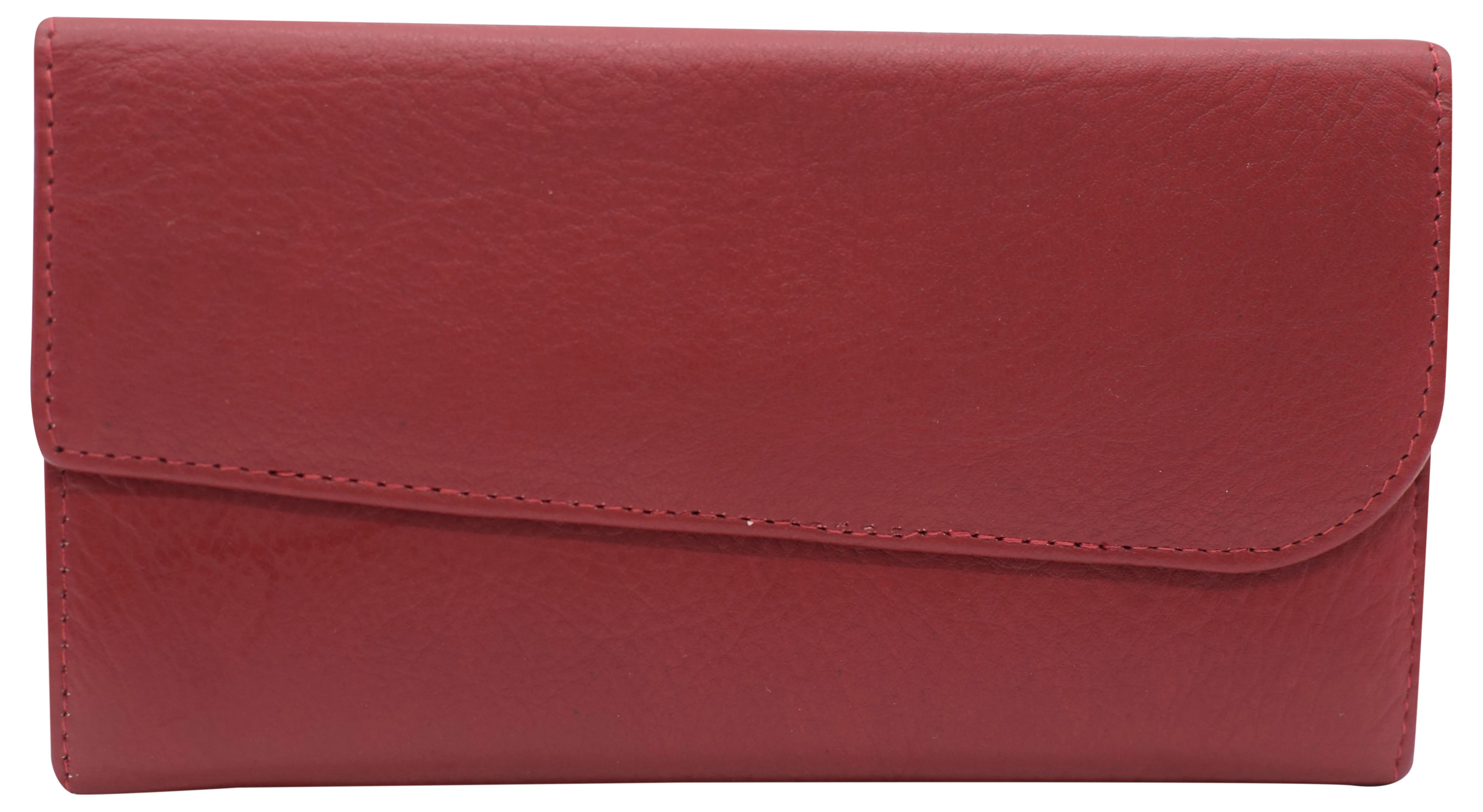 Shop Todays Picks Women'S Genuine Leather Rfid Trifold Checkbook Slim Wallet For Ladies