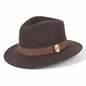 Dont Miss Todays Deal Todays Special Savings Hicks & Brown X Fairfax & Favor Waveney Ladies Fedora - Dark Brown