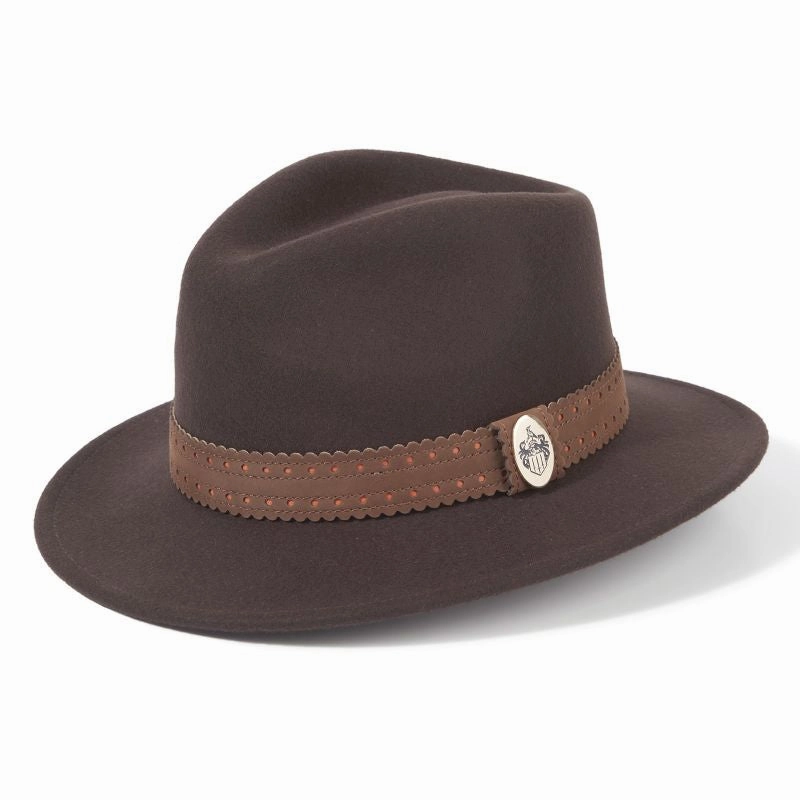 Dont Miss Todays Deal Todays Special Savings Hicks & Brown X Fairfax & Favor Waveney Ladies Fedora - Dark Brown