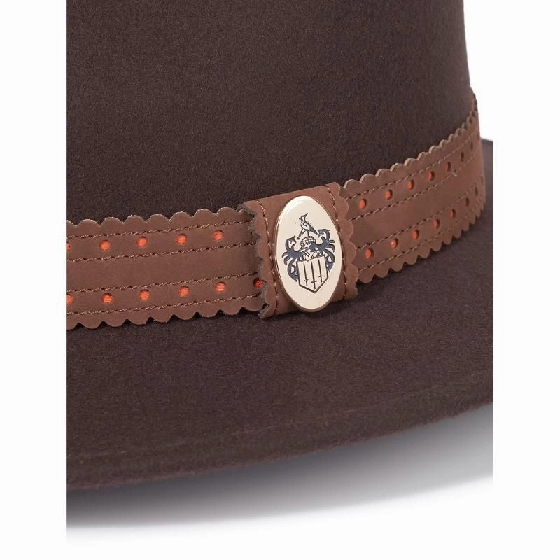 Hicks & Brown X Fairfax & Favor Waveney Ladies Fedora - Dark Brown Save Today Event Limited Stock Alert
