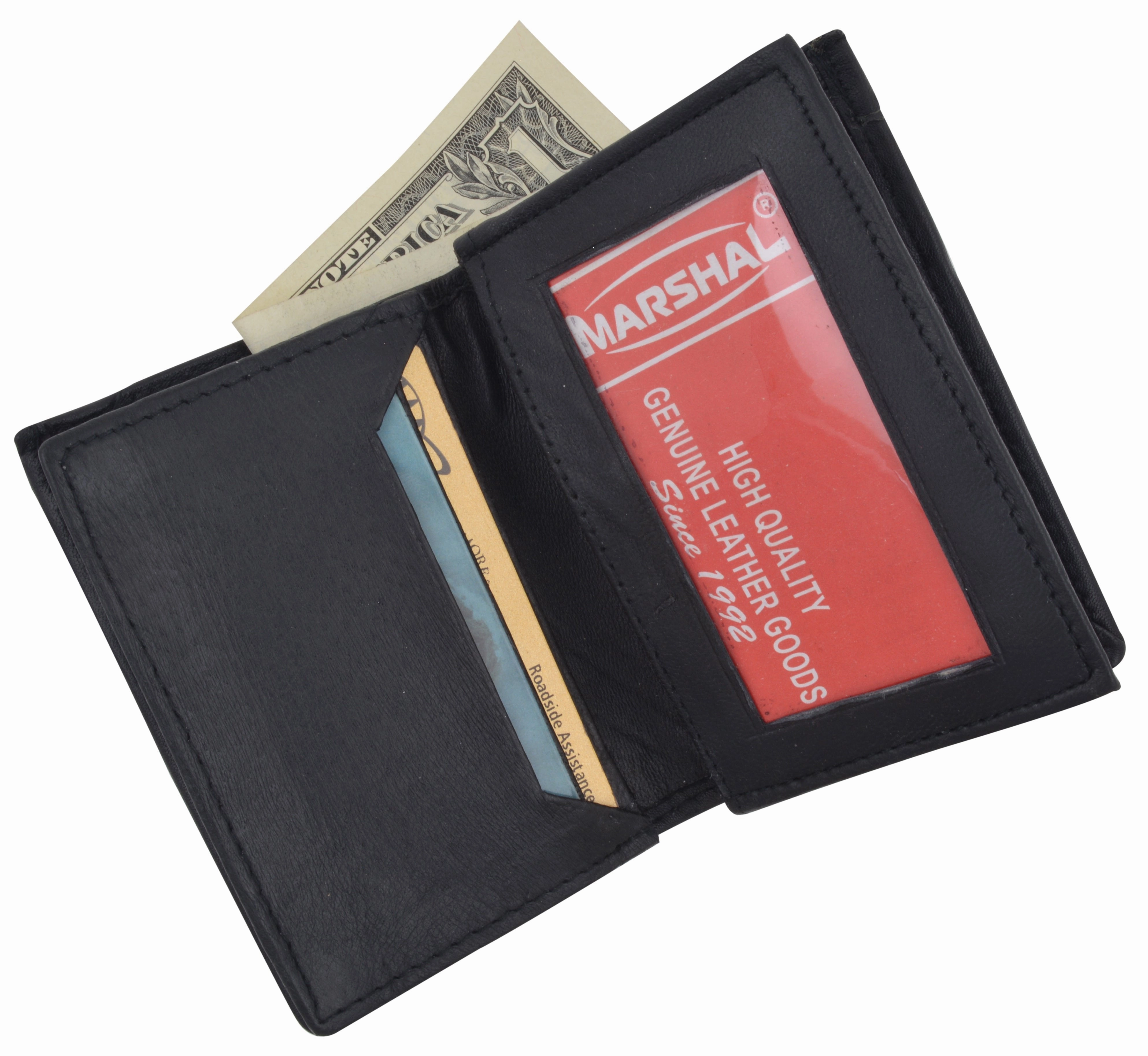 Mens Premium Leather Expandable Business Card Holder Credit Card Wallet Black Shop Now Save Flash Deal Alert