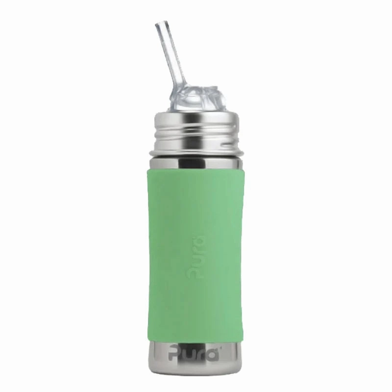 MustHave Clearance Pura Kiki Stainless Steel Kiddo Straw Bottle 325Ml - Moss V2