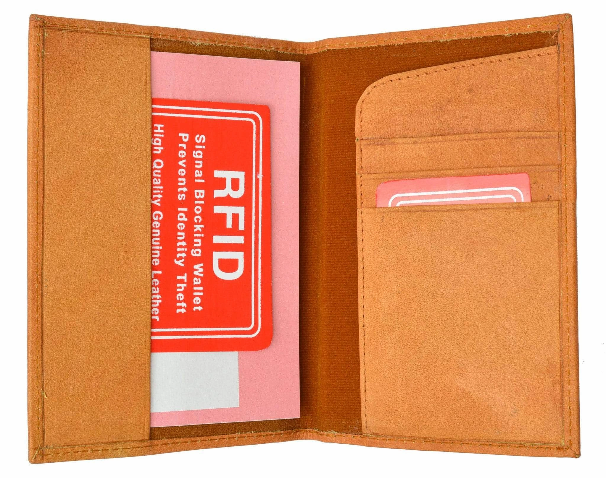 Leather Rfid Blocking Passport Case Holder Cover Access Reader Travel New Rfid 601 (C) Today Only Hot Sale