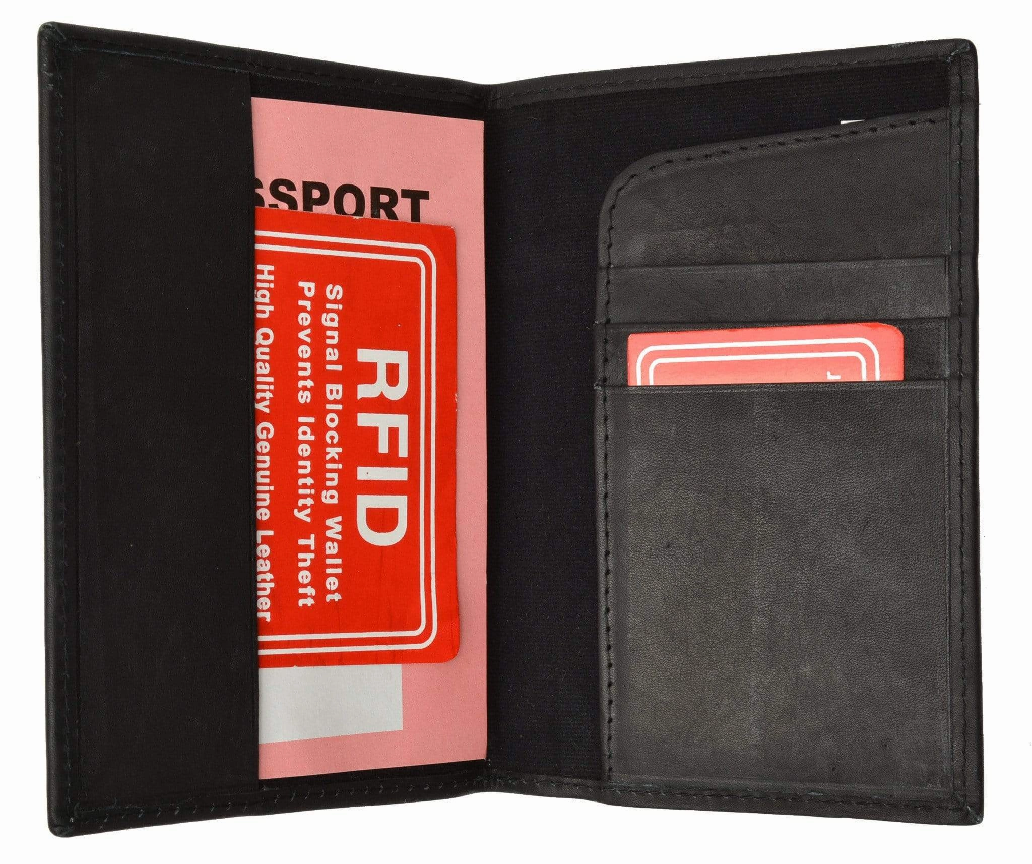 Flash Sale Alert Big Clearance Event Leather Rfid Blocking Passport Case Holder Cover Access Reader Travel New Rfid 601 (C)