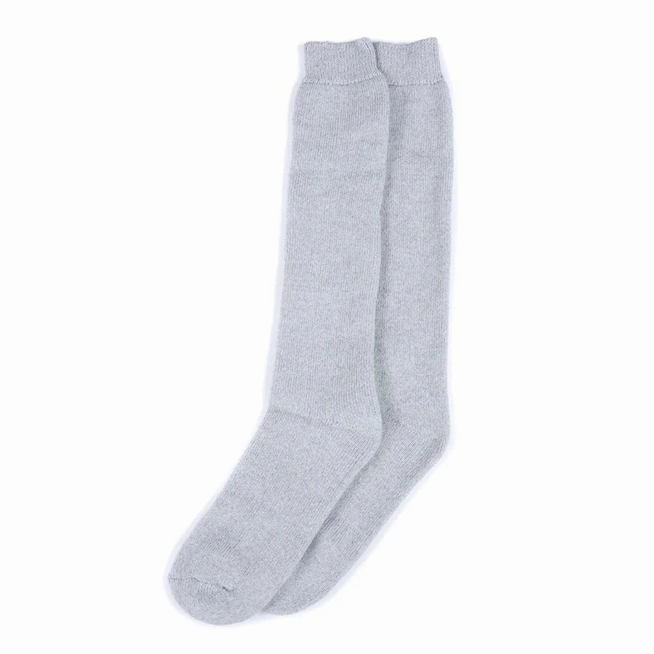 Barbour Womens Wellington Knee Socks Light Grey Sale Ending Soon