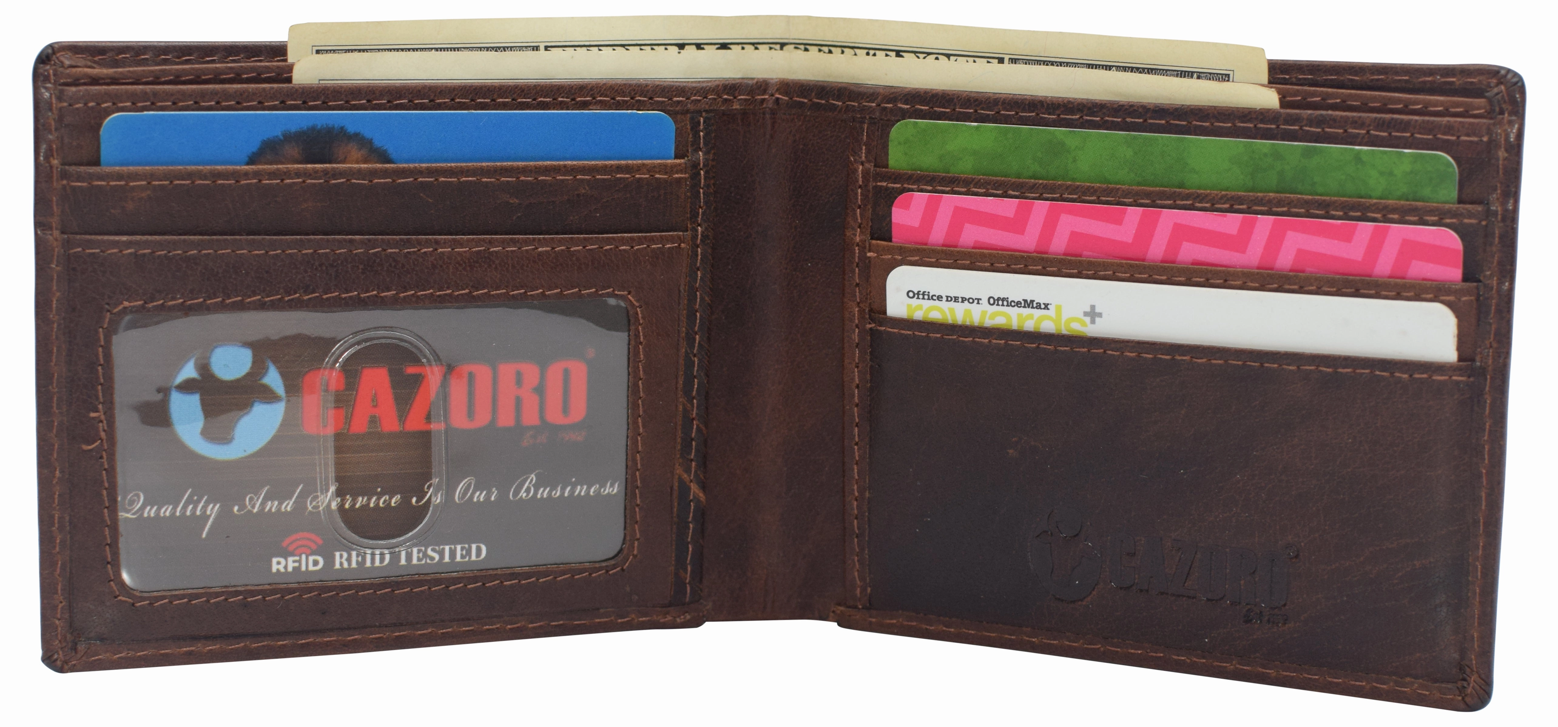 Real Leather Mens Slim Bifold Wallet Rfid Blocking Front Pocket Wallets For Men Shop Hot Picks Weekend Flash Offer