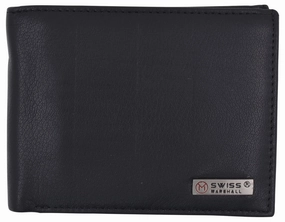 Swiss Marshall Mens Genuine Leather Passcase Bifold Wallet Rfid Safe 2 Id Windows Todays Special Picks Gift Sale Event