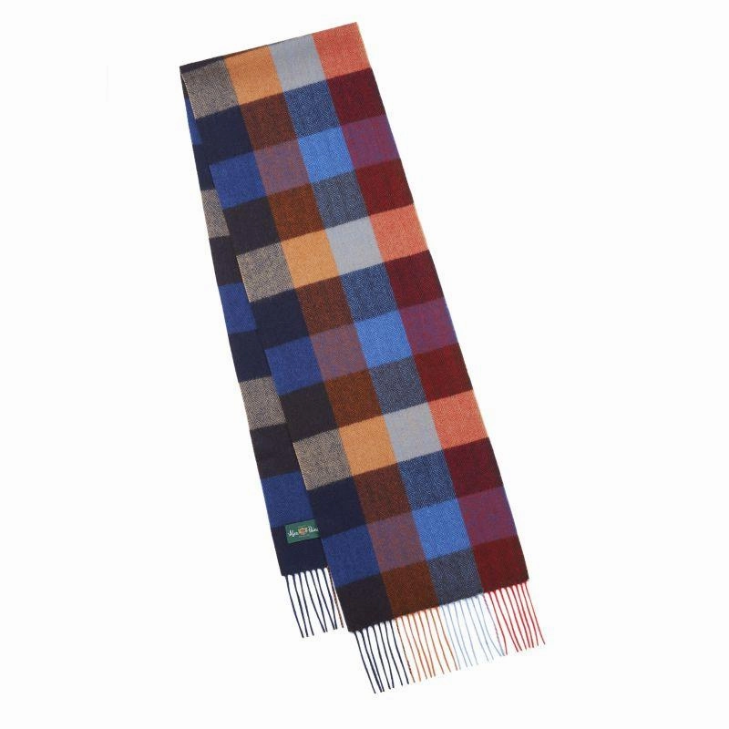 Alan Paine Linton Lambswool Scarf (30 X 200Cm) - Navy Weekend Sale Special Trending Savings Now