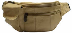 Genuine Leather Fanny Pack Cell Phone Holder Slim Waist Pouch Travel Tan Clearance Alert Now