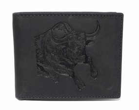 Marshal Men'S Western Rodeo Wallet  Vintage Leather Bifold With Bull Design, Rfid Blocking, And Classic Cowboy Style Hot Deals Today