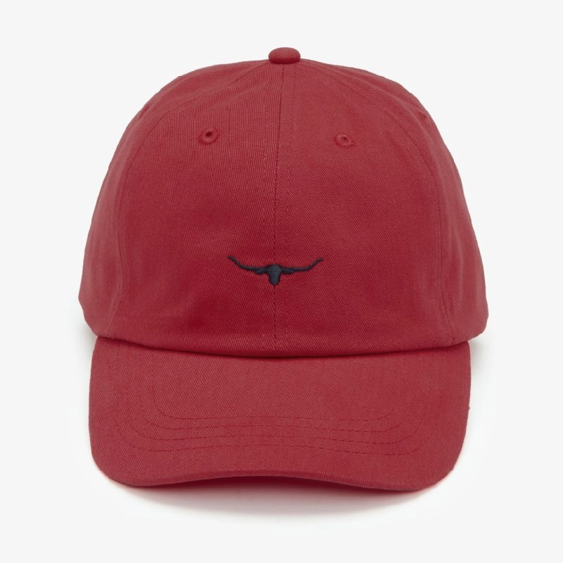 R.M.Williams Mini Longhorn Twill Cap - Red/Navy Instant Discount Grab Save Today