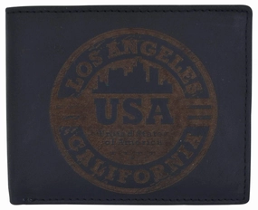Sale Ending Soon Best Seller Discount Los Angeles Mens Rfid Genuine Leather Card Id Bifold Wallet