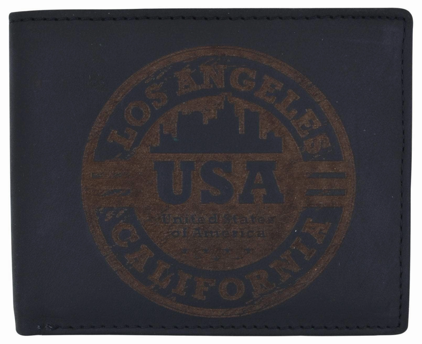 Sale Ending Soon Best Seller Discount Los Angeles Mens Rfid Genuine Leather Card Id Bifold Wallet