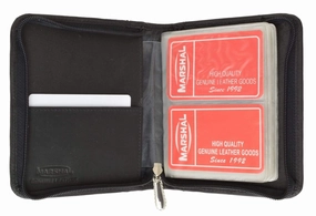Grab Your Hot Pick Medium Genuine Leather Zip Around Business Credit Card Holder 2670 Cf (C)