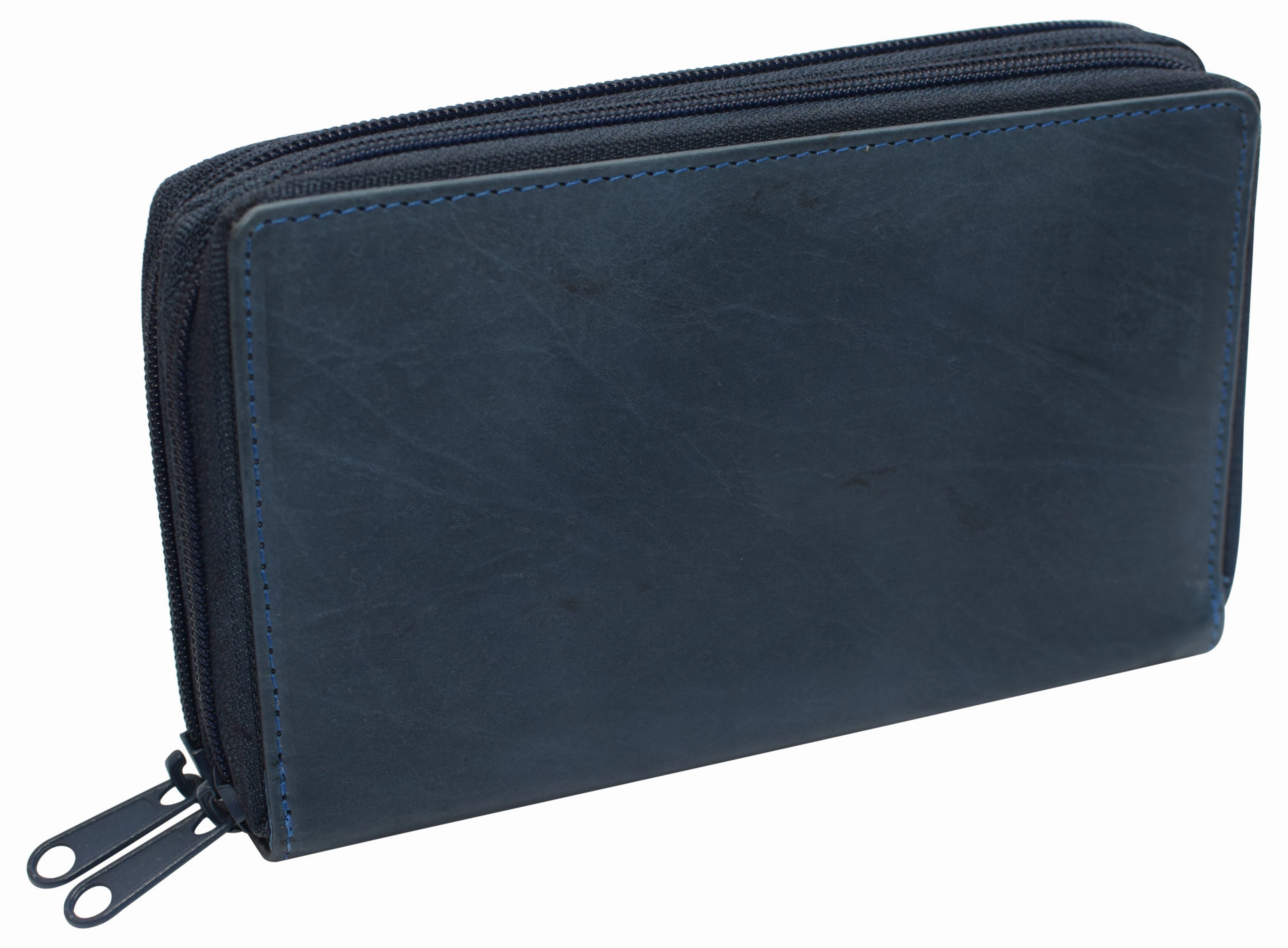 Women'S Rfid Blocking Double Zipper Smartphone Leather Wallet With Removable Checkbook Holder Today Only Discount