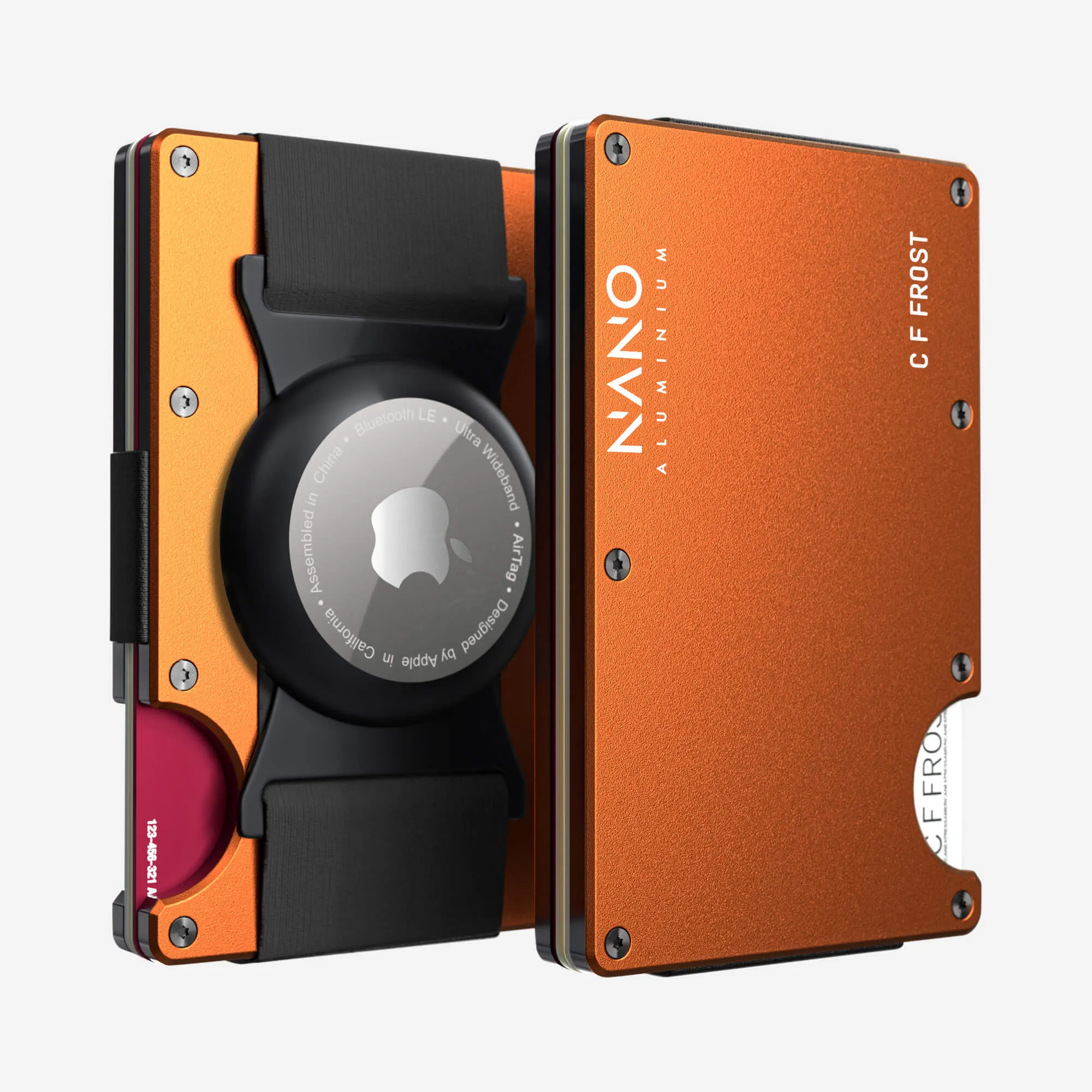 Weekend Flash Offer Personalised Airtag Cash Strap Wallet (Ventura Orange)
