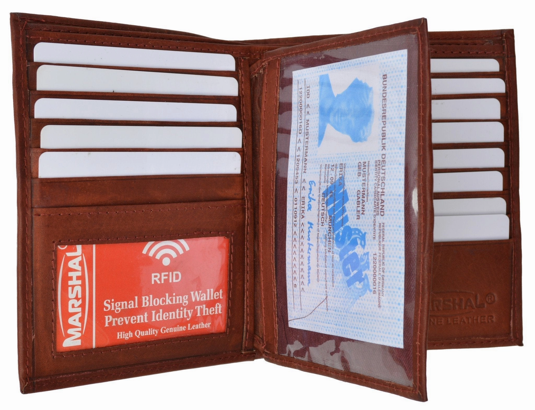 Rfid Blocking Bifold Hipster Multi Credit Card Id Holder Wallet Premium Leather Rfid 5502 (C) Best Seller Discount Hot Price Drop