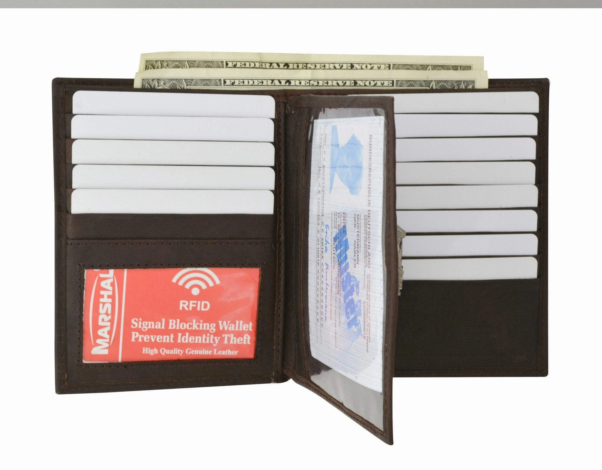 Rfid Blocking Bifold Hipster Multi Credit Card Id Holder Wallet Premium Leather Rfid 5502 (C) Clearance Steal Today