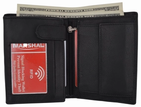 Big Savings Event Instant Deal Today Rfid Blocking Mens Hipster Hybrid Bifold Trifold Genuine Leather Wallet