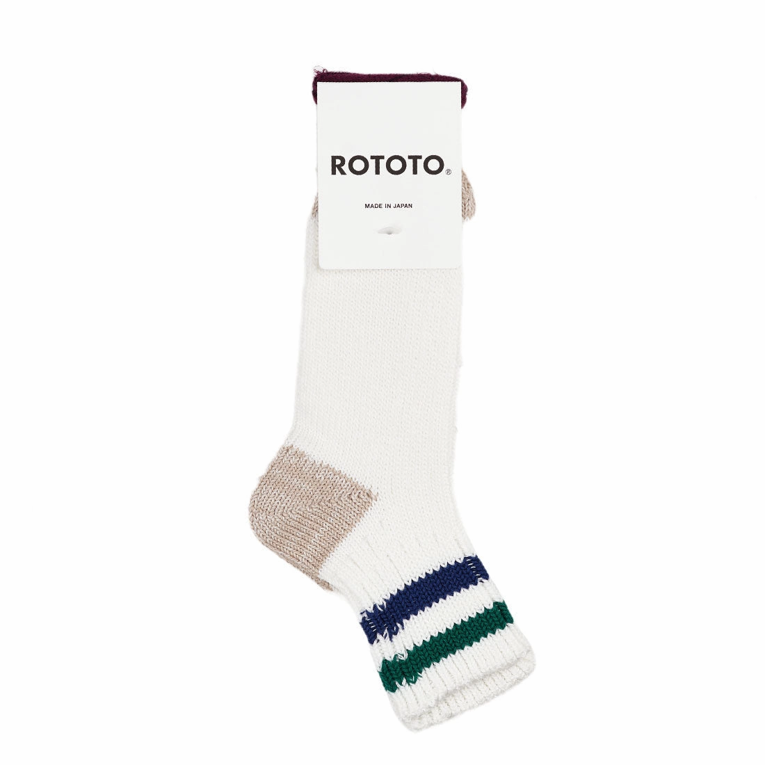 Rototo Two Stripe White / Green / Dark Blue Flash Deal Today Steal Todays Offer