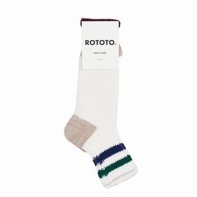 Flash Sale Alert Now Rototo Two Stripe White / Green / Dark Blue