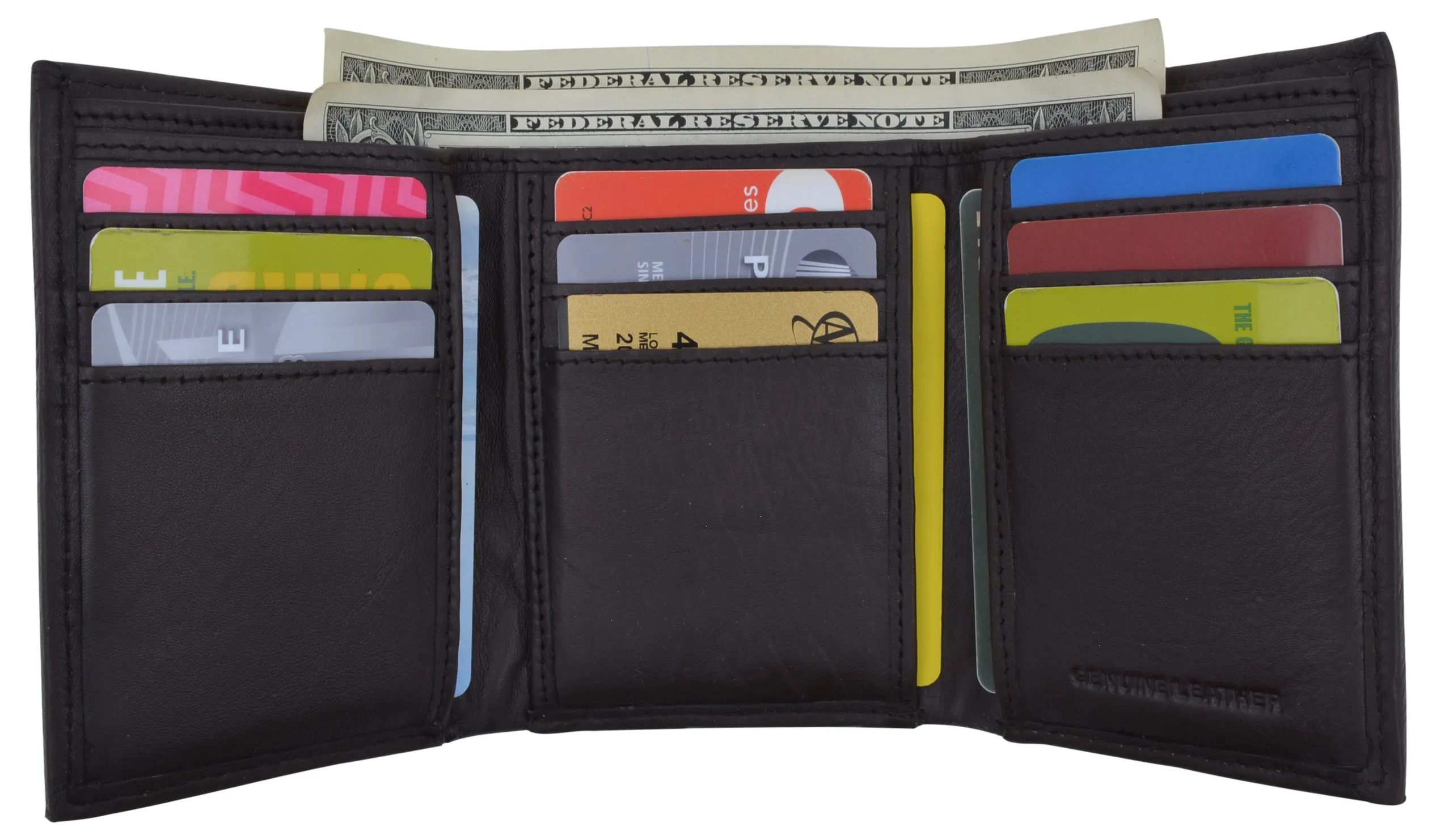Shop Grab Savings Trending Hot Deal Trifold Men'S Rfid Blocking Premium Leather Classic Credit Card Holder Wallet