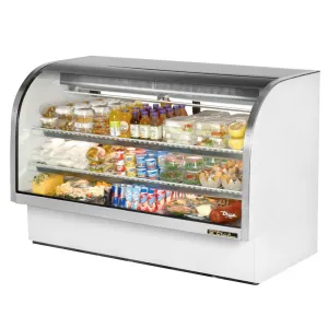 True TCGG-72-HC-LD 72" Full Service Deli Case w/ Curved Glass - (3) Levels, 115v