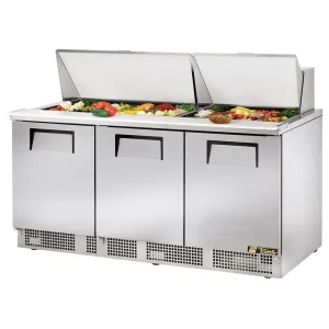 True TFP-72-30M, Commercial 72" Sandwich/Salad Prep Table w/ Refrigerated Base, 115v