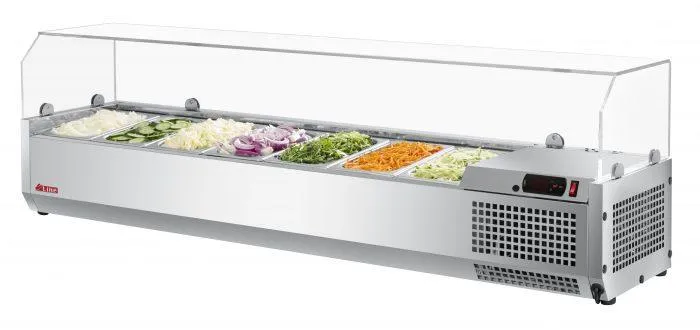Turbo Air - CTST-1500G-N, Commercial E-line, Food prep, 59?? Countertop Salad Table