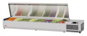 Turbo Air - CTST-1800-13-N, Commercial E-Line Countertop Salad Table, with clear hood, 70-7/8??L